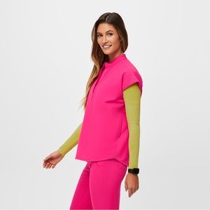 FIGS: Shocking Pink Scrub TOP ONLY